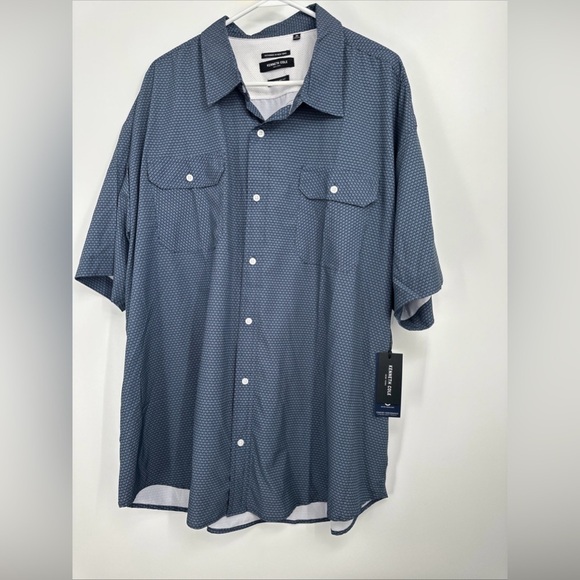 KENNETH COLE Blue Performance Regular Fit Shirt Size 4X NWT - Picture 1 of 5